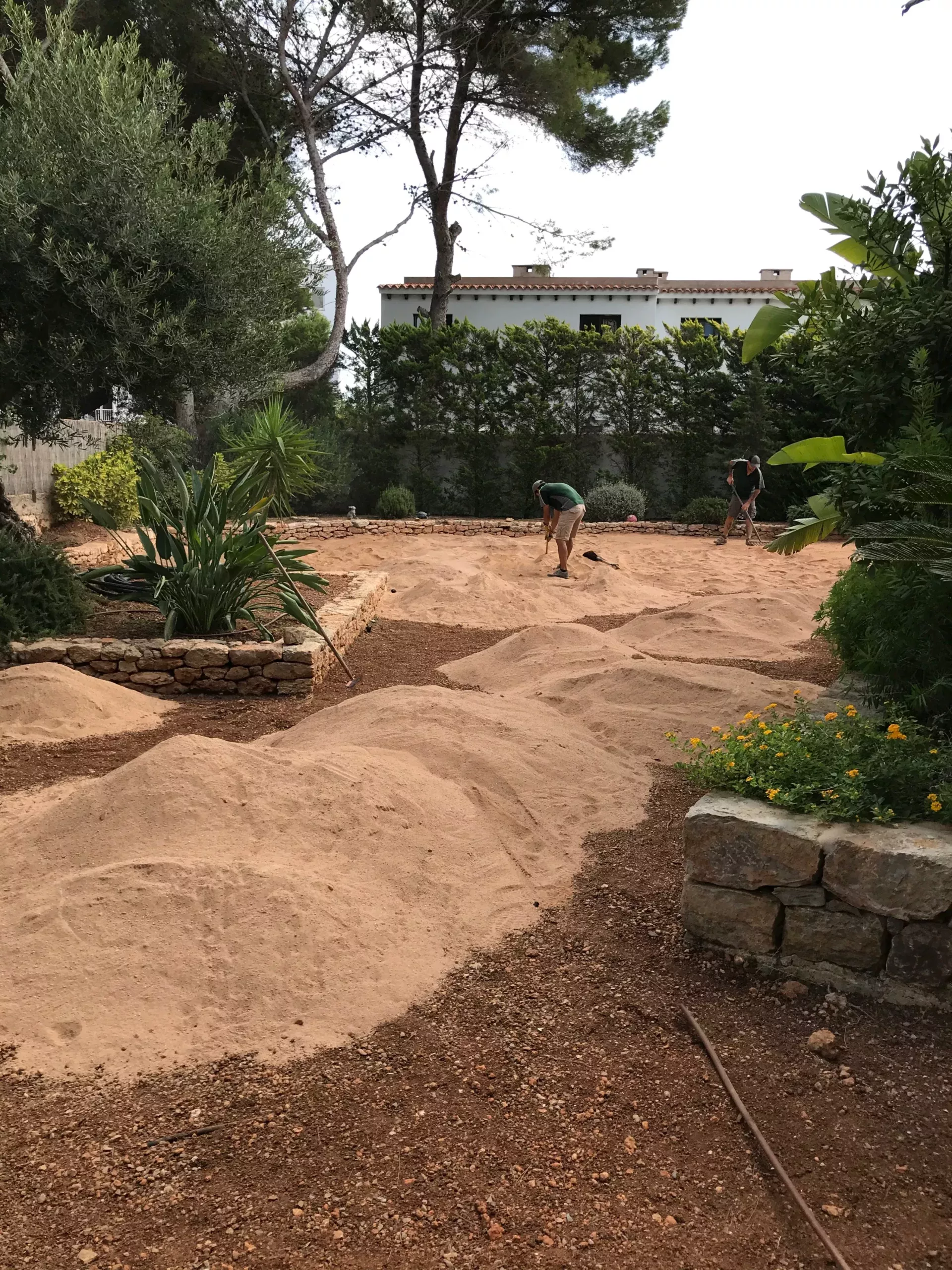 Instalación de tepe. Jardín Vertical Ibiza. La Regadera.